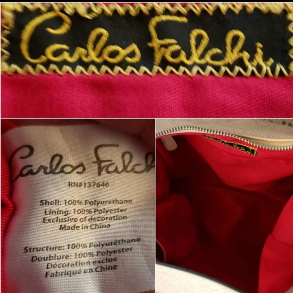 CARLOS FALCHI VEGAN SNAKESKIN HOBO BAG - Picture 8 of 8